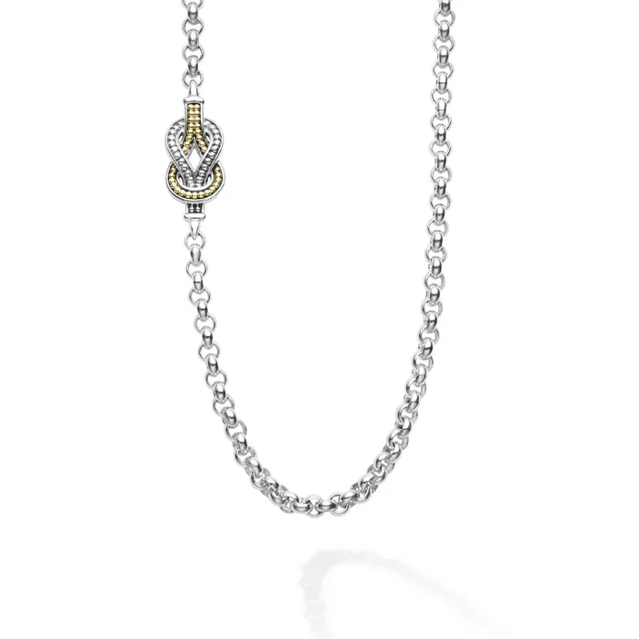 Necklaces LAGOS Newport Four Station TwoTone Knot Necklace