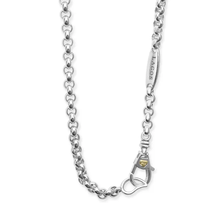 Necklaces LAGOS Newport Four Station TwoTone Knot Necklace Necklaces LAGOS Newport Four Station TwoTone Knot Necklace
