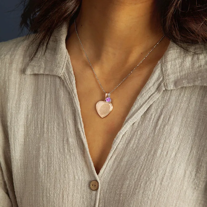 Necklaces Legacy Touch 14k Rose Gold Heart Pendant