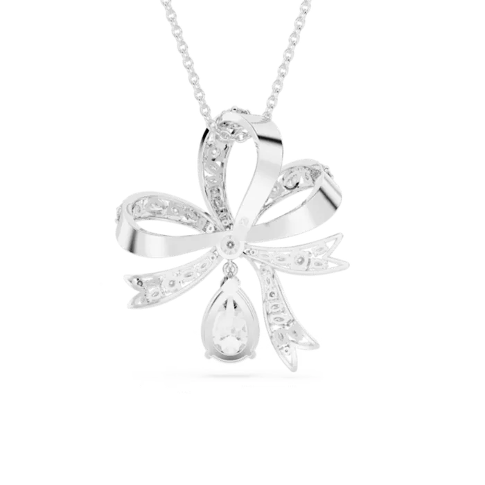 Necklaces Swarovski Swarovski Volta Necklace Bow Large White Rhodium plated Necklaces Swarovski Swarovski Volta Necklace Bow Large White Rhodium plated