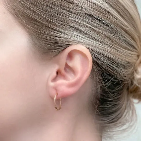 Prep Obsessed FC Large Stainless Steel Hoop Earrings Gold Earrings