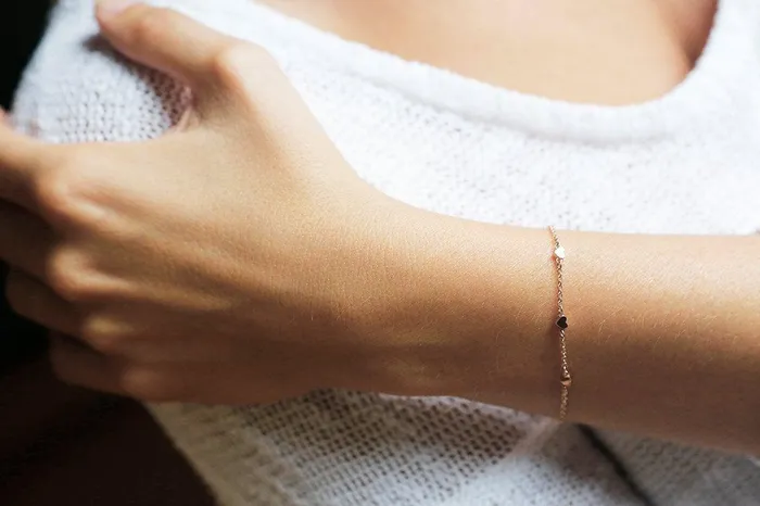 Rose Gold Heart Bracelet White Gold Bracelet Capucinne Bracelets