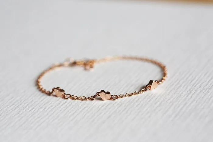 Rose Gold Heart Bracelet White Gold Bracelet Capucinne Bracelets
