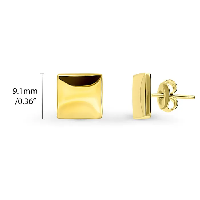 Square Stud Earrings in Sterling Silver BERRICLE Earrings