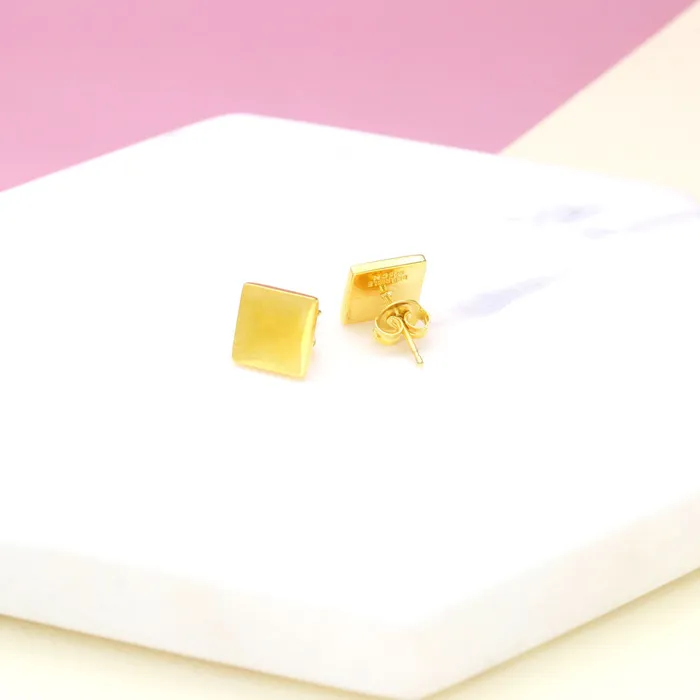 Square Stud Earrings in Sterling Silver BERRICLE Earrings