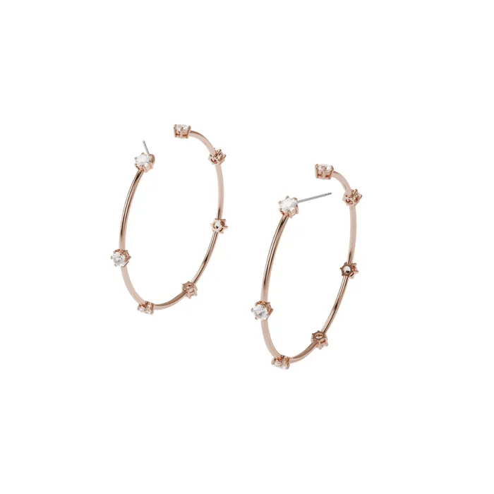 Swarovski Constella Hoop Earrings White RoseGold Tone Plated Swarovski Earrings