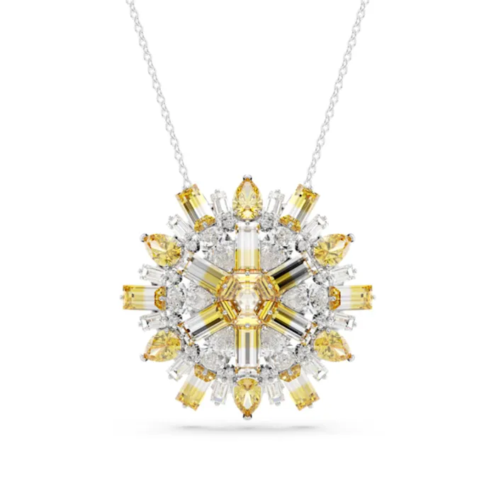 Swarovski Idyllia pendant and brooch Flower Necklace Long Yellow Rhodium plated Swarovski Necklaces Swarovski Idyllia pendant and brooch Flower Necklace Long Yellow Rhodium plated Swarovski Necklaces