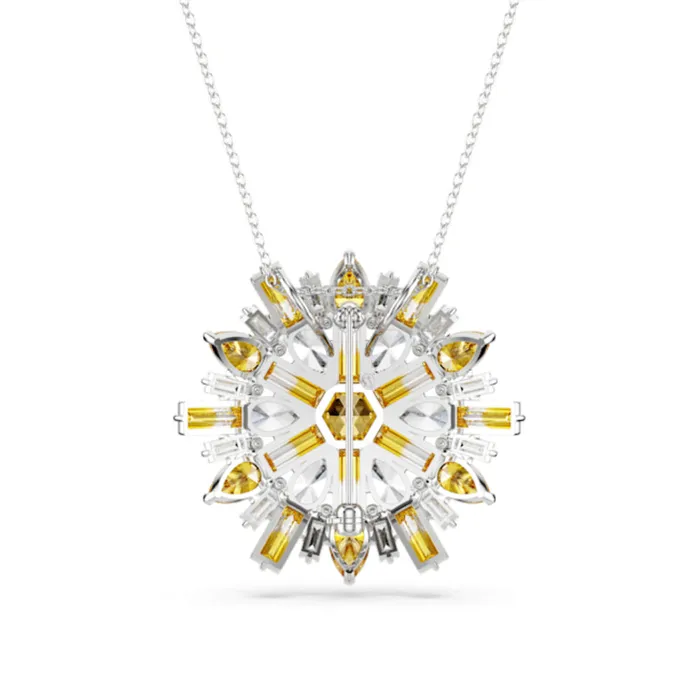 Swarovski Idyllia pendant and brooch Flower Necklace Long Yellow Rhodium plated Swarovski Necklaces Swarovski Idyllia pendant and brooch Flower Necklace Long Yellow Rhodium plated Swarovski Necklaces