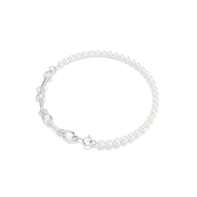 Swarovski Necklaces Swarovski Dextera Necklace Crystal Pearl Mixed links White Rhodium plated
