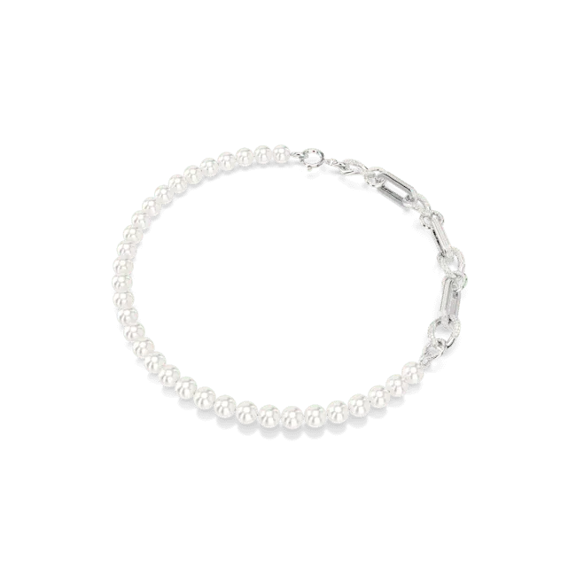 Swarovski Necklaces Swarovski Dextera Necklace Crystal Pearl Mixed links White Rhodium plated