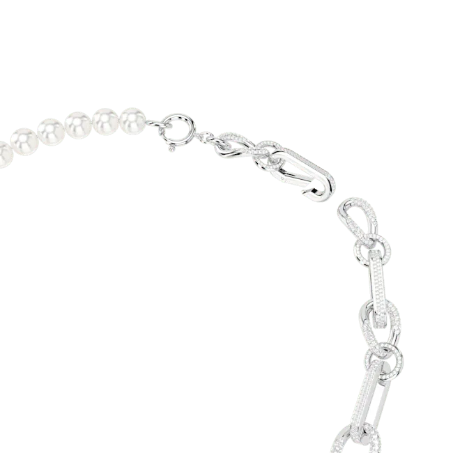 Swarovski Necklaces Swarovski Dextera Necklace Crystal Pearl Mixed links White Rhodium plated
