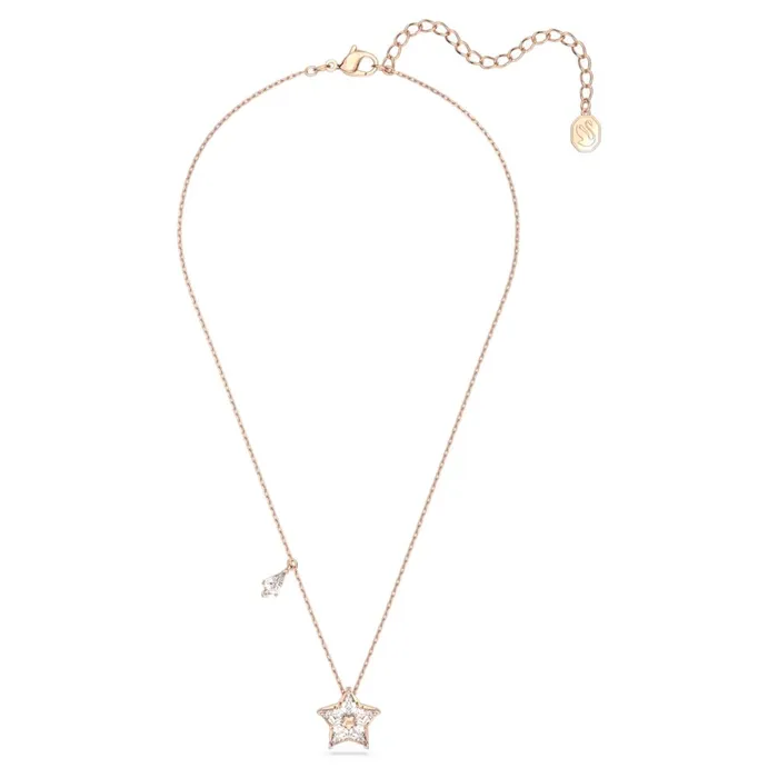 Swarovski Necklaces Swarovski Stella Necklace with pendant Kite cut Star White Rose goldtone plated 38CM x 43 CM Swarovski Necklaces Swarovski Stella Necklace with pendant Kite cut Star White Rose goldtone plated 38CM x 43 CM