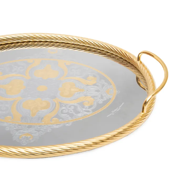 Tresors PreStyled Sets Tresors Bordeaux Gold Oval Tray Tresors PreStyled Sets Tresors Bordeaux Gold Oval Tray