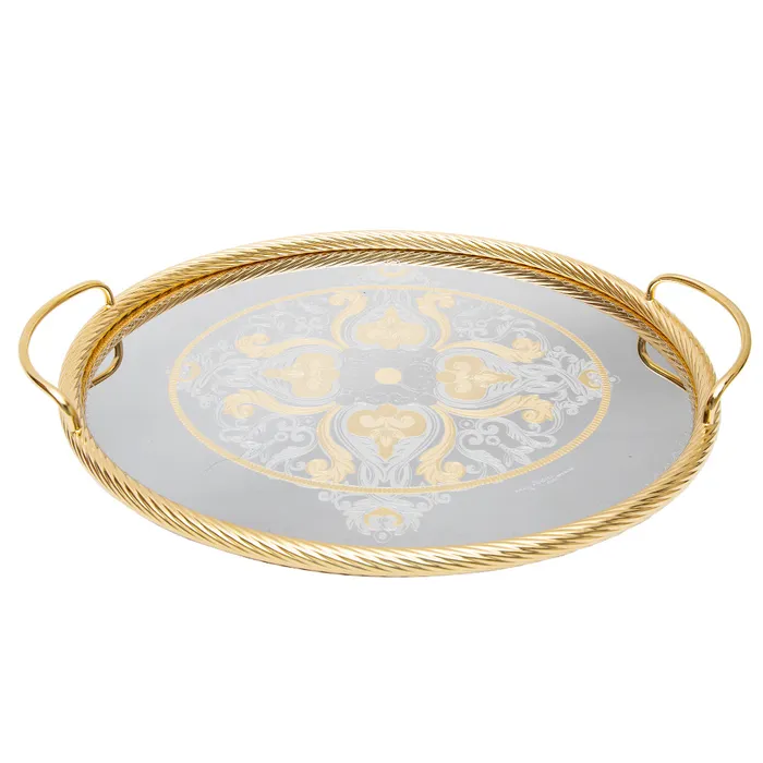 Tresors PreStyled Sets Tresors Bordeaux Gold Oval Tray Tresors PreStyled Sets Tresors Bordeaux Gold Oval Tray