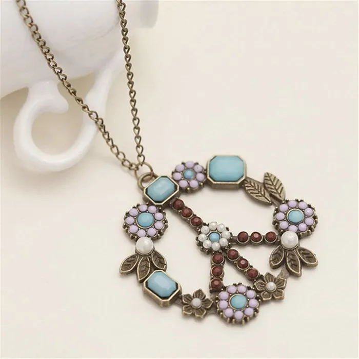 wickedafstore Necklaces Hippie Peace Wreath Necklace