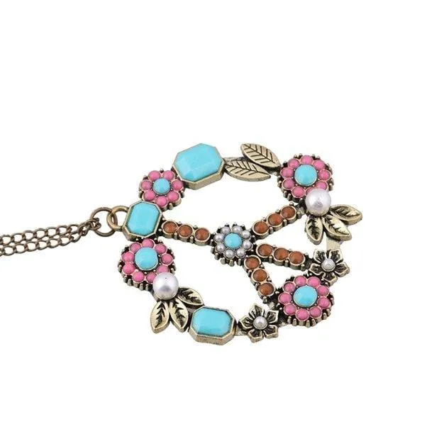 wickedafstore Necklaces Hippie Peace Wreath Necklace