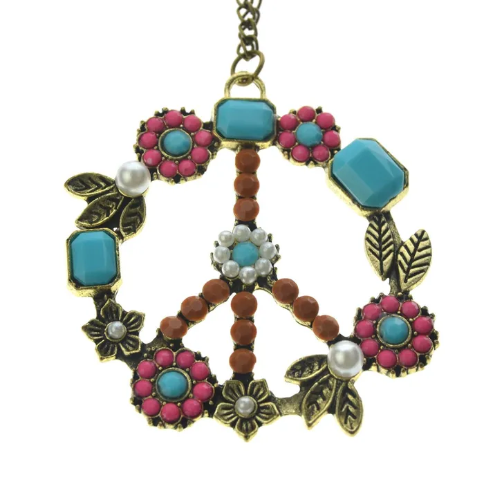 wickedafstore Necklaces Hippie Peace Wreath Necklace