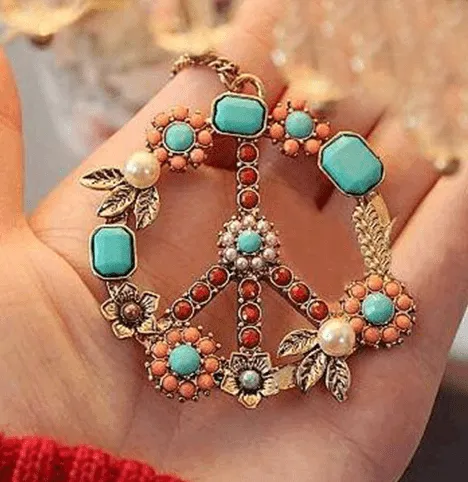 wickedafstore Necklaces Hippie Peace Wreath Necklace