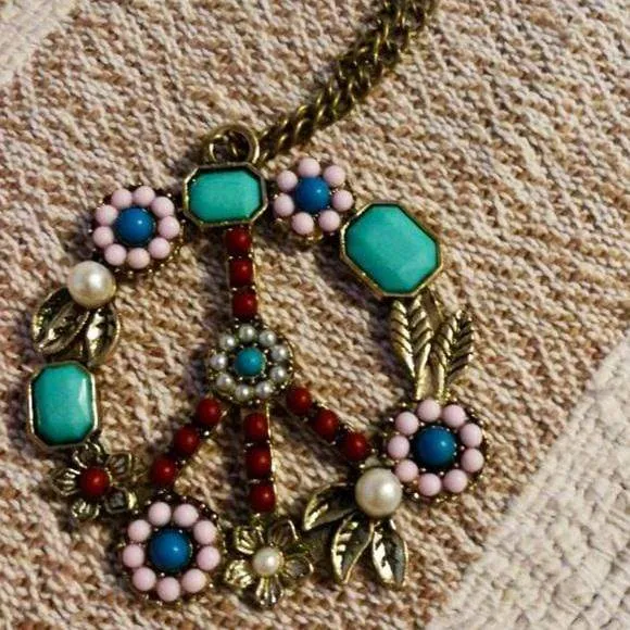 wickedafstore Necklaces Hippie Peace Wreath Necklace