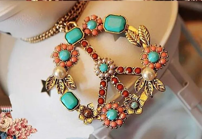 wickedafstore Necklaces Hippie Peace Wreath Necklace