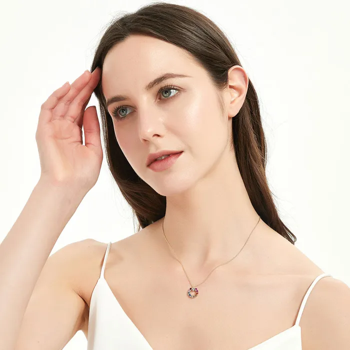 Wreath CZ Necklace in Gold Flashed Sterling Silver BERRICLE Necklaces