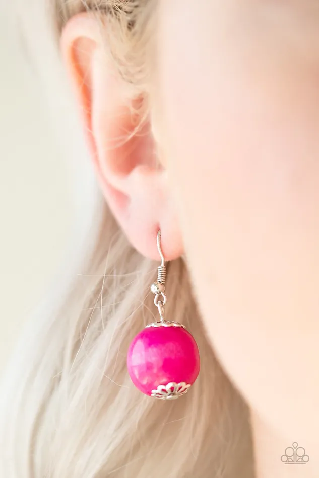 All Eyes On U Jewelry Paparazzi Accessories Necklaces Oh My Miami Pink Wooden Paparazzi Necklace