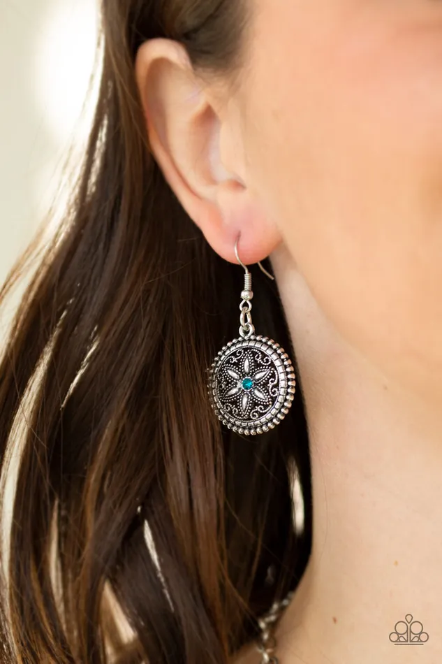 All Eyes On U Jewelry Paparazzi Accessories Necklaces Written In The STAR LILIES Blue Paparazzi Necklace