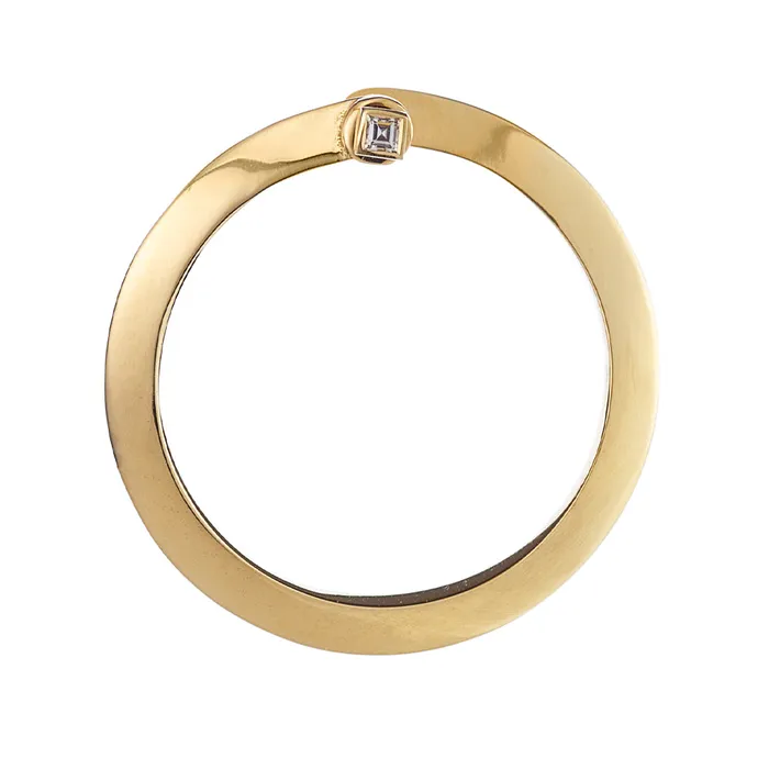 ARTEMER Spiral Hoop Earrings with Carre Diamond Earring Pin Earrings