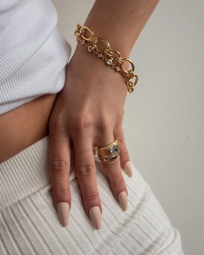 Bracelets Mini Pyramid Bezel Bracelet Silver Luv Aj Bracelets Mini Pyramid Bezel Bracelet Silver Luv Aj