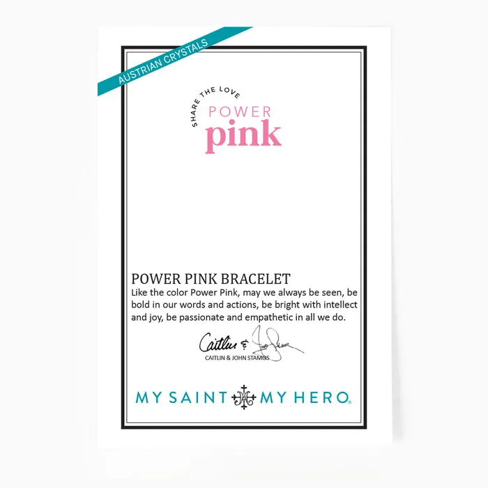 Bracelets My Saint My Hero Share the Love Power Pink Bracelet