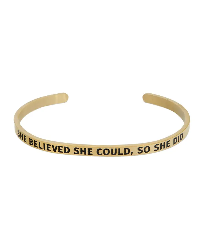 Bracelets She Believed She Could So She Did Inspirational Cuff Bracelet Buddha Groove