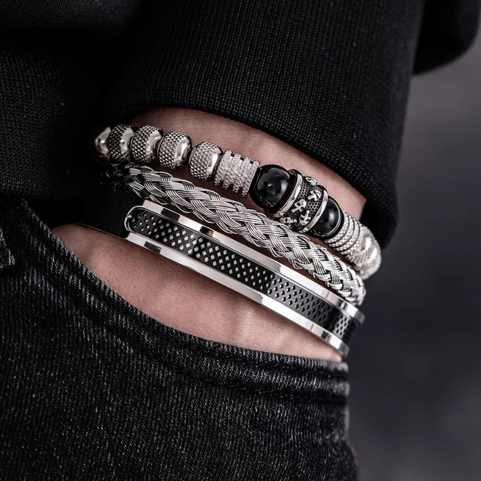 Bracelets Viking Trinkets Asgardian Keepsake Stainless Steel Skull Bracelet