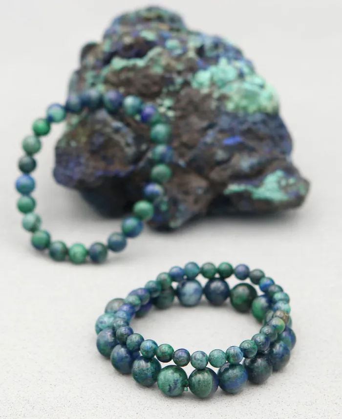 Buddha Groove Bracelets Azurite Gemstone Bead Bracelet
