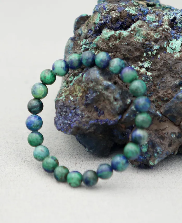 Buddha Groove Bracelets Azurite Gemstone Bead Bracelet