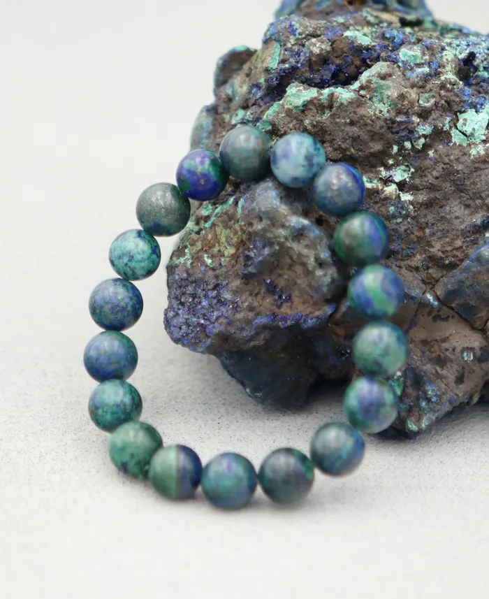 Buddha Groove Bracelets Azurite Gemstone Bead Bracelet