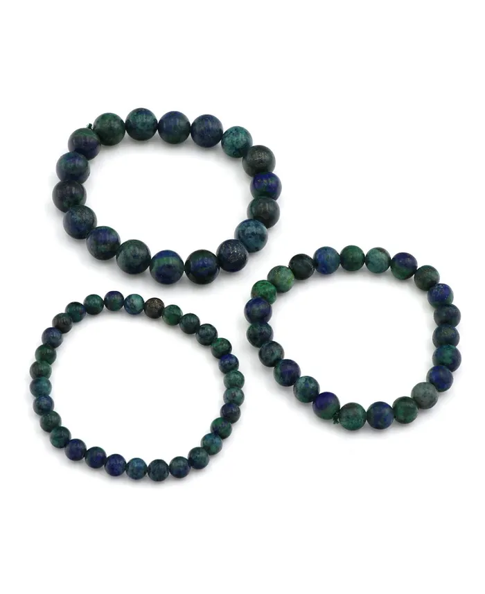 Buddha Groove Bracelets Azurite Gemstone Bead Bracelet