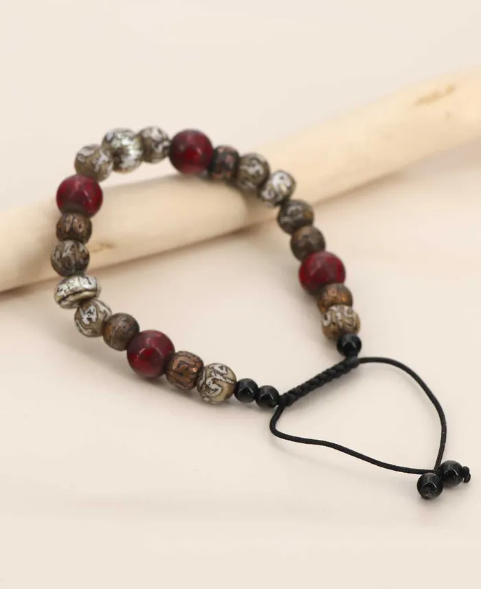 Buddha Groove Bracelets Om Mani Padme Hum Adjustable Beaded Bracelet