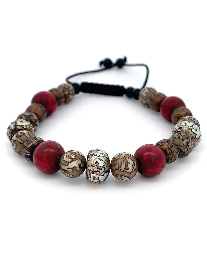 Buddha Groove Bracelets Om Mani Padme Hum Adjustable Beaded Bracelet