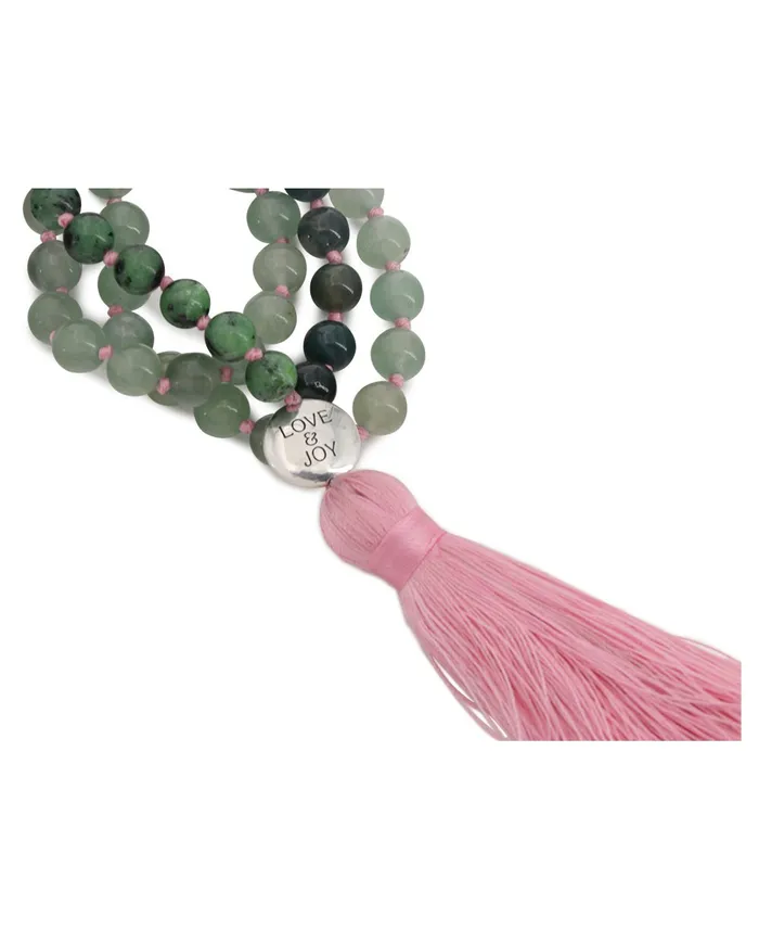 Buddha Groove Necklaces Love and Joy Heart Chakra Meditation Mala