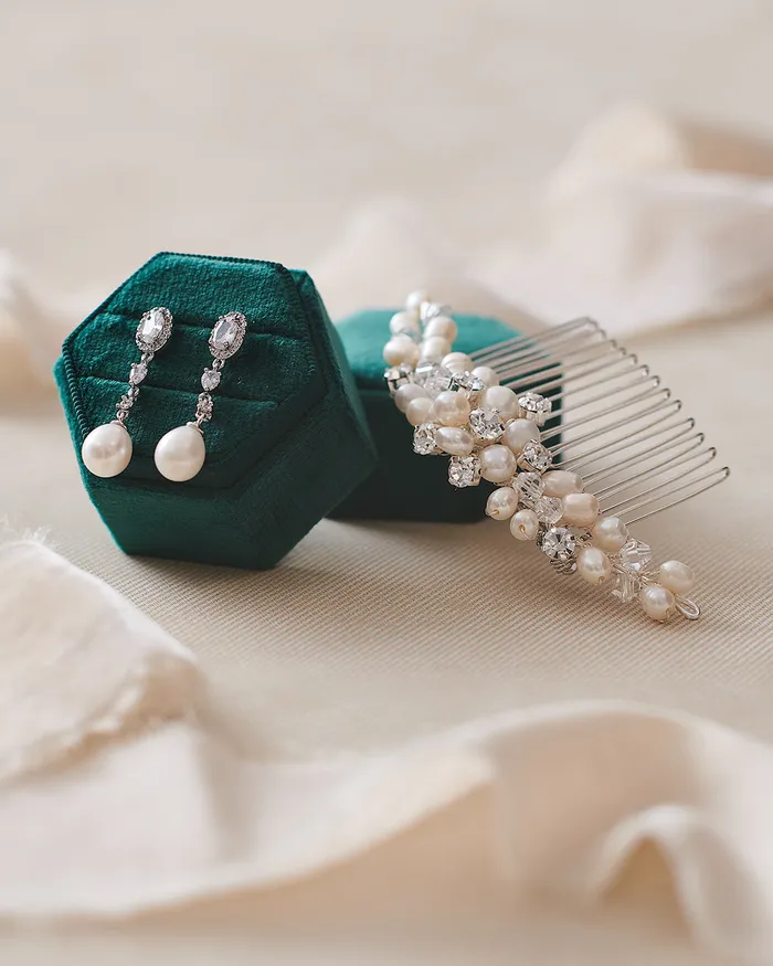 Dareth Colburn Earrings Abbey Freshwater Pearl Comb