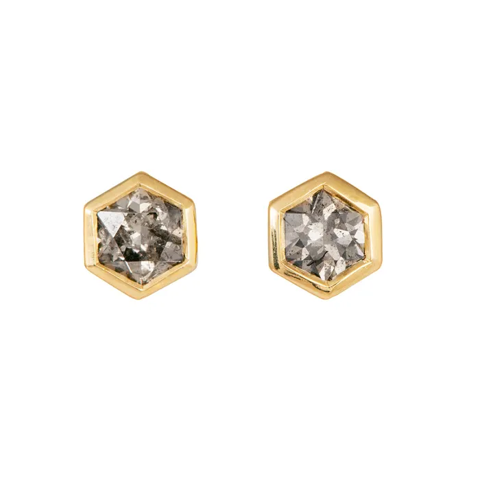 Earrings ARTEMER Hexagon Diamond Earrings Earrings ARTEMER Hexagon Diamond Earrings