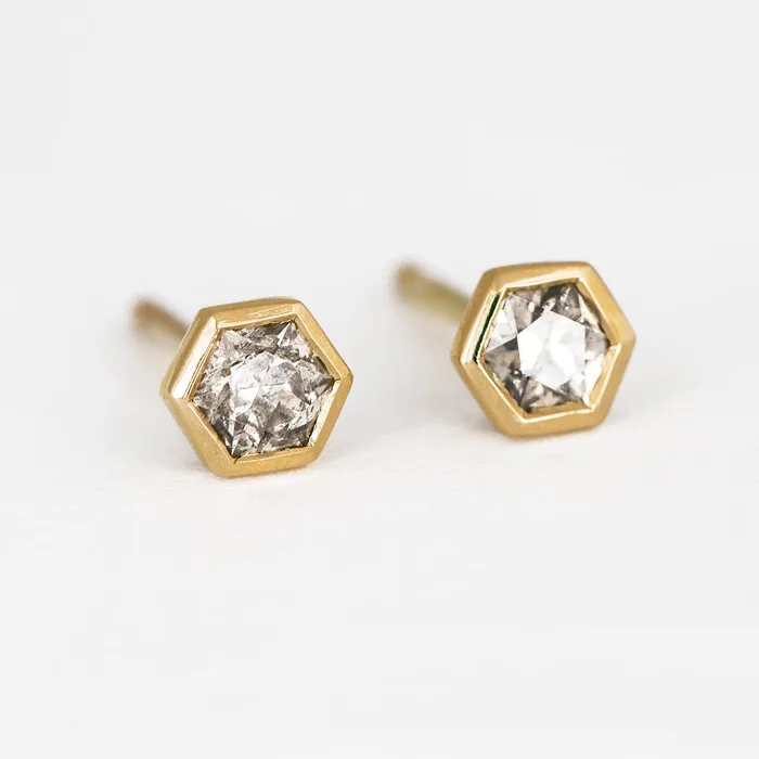 Earrings ARTEMER Hexagon Diamond Earrings Earrings ARTEMER Hexagon Diamond Earrings