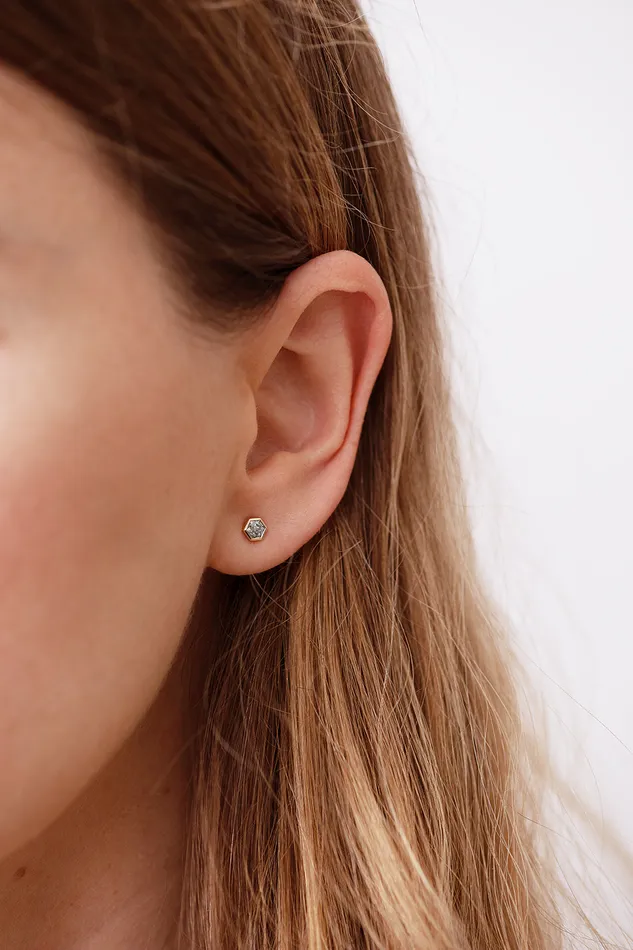 Earrings ARTEMER Hexagon Diamond Earrings Earrings ARTEMER Hexagon Diamond Earrings