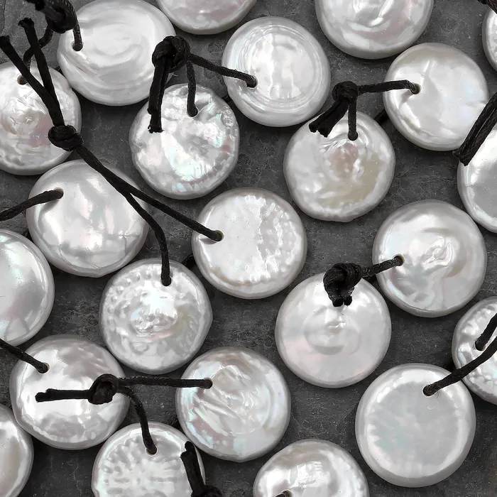 Earrings Intrinsic Trading AAA White Coin Pearl Earrings Drilled Matched Gemstone Pair