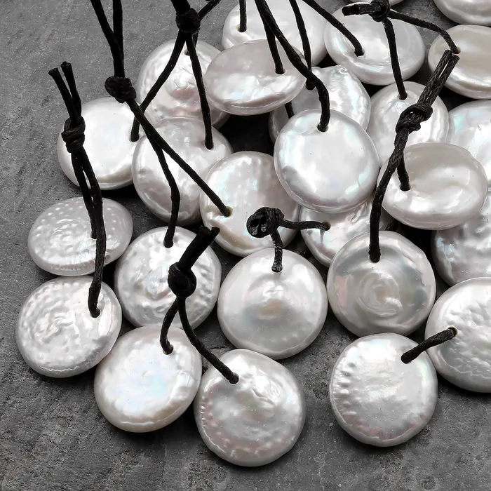 Earrings Intrinsic Trading AAA White Coin Pearl Earrings Drilled Matched Gemstone Pair