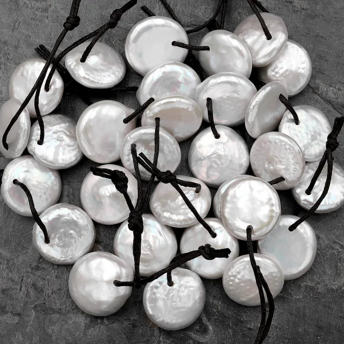 Earrings Intrinsic Trading AAA White Coin Pearl Earrings Drilled Matched Gemstone Pair