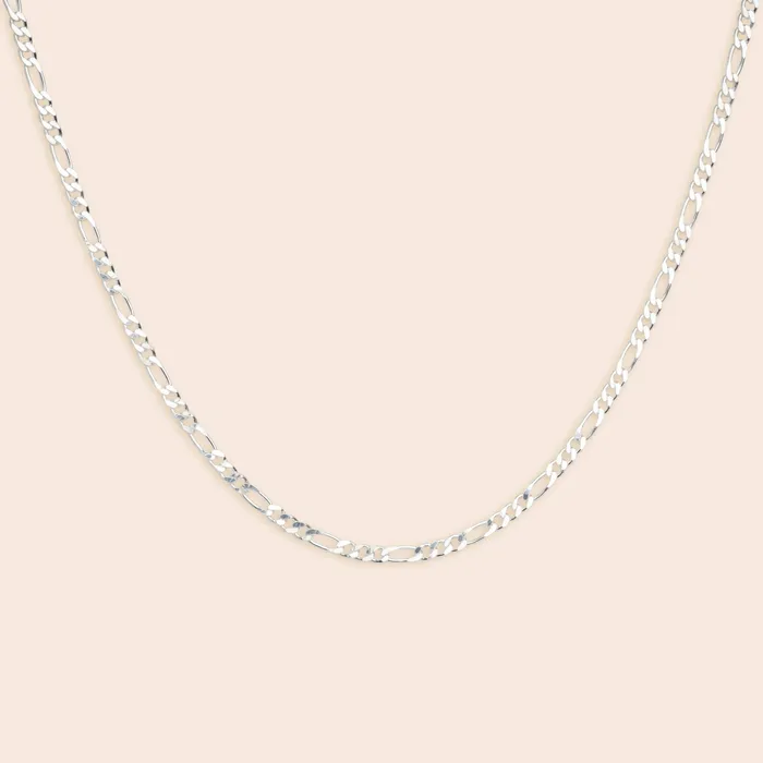 Gemlet Necklaces Flat Figaro Chain Necklace