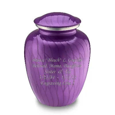 GetUrns Adult Embrace Pearl Purple Cremation Urn with Custom Engraving Necklaces GetUrns Adult Embrace Pearl Purple Cremation Urn with Custom Engraving Necklaces