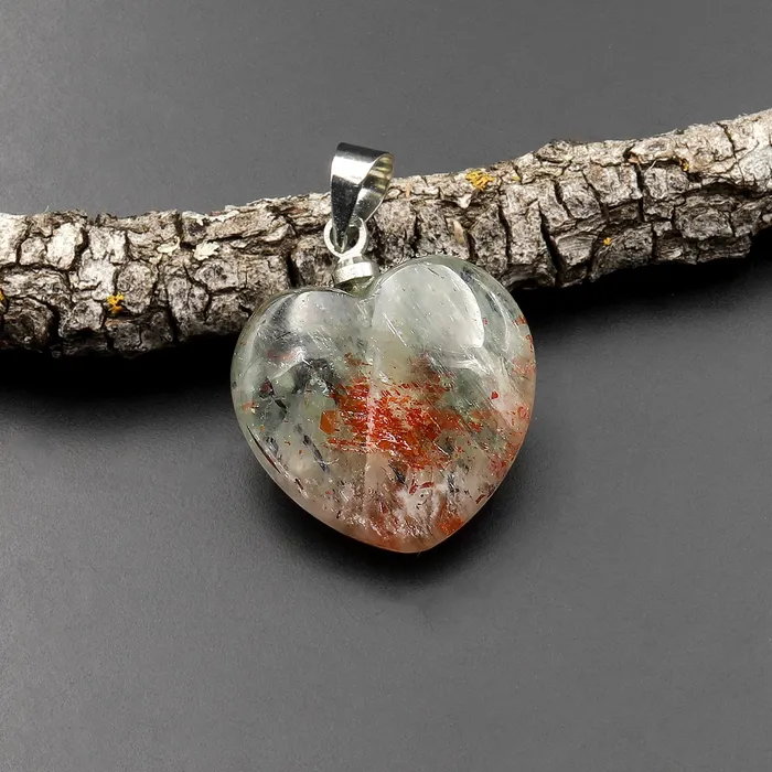 Intrinsic Trading Necklaces Extremely Rare Natural Green Orange Arusha Sunstone Heart Pendant