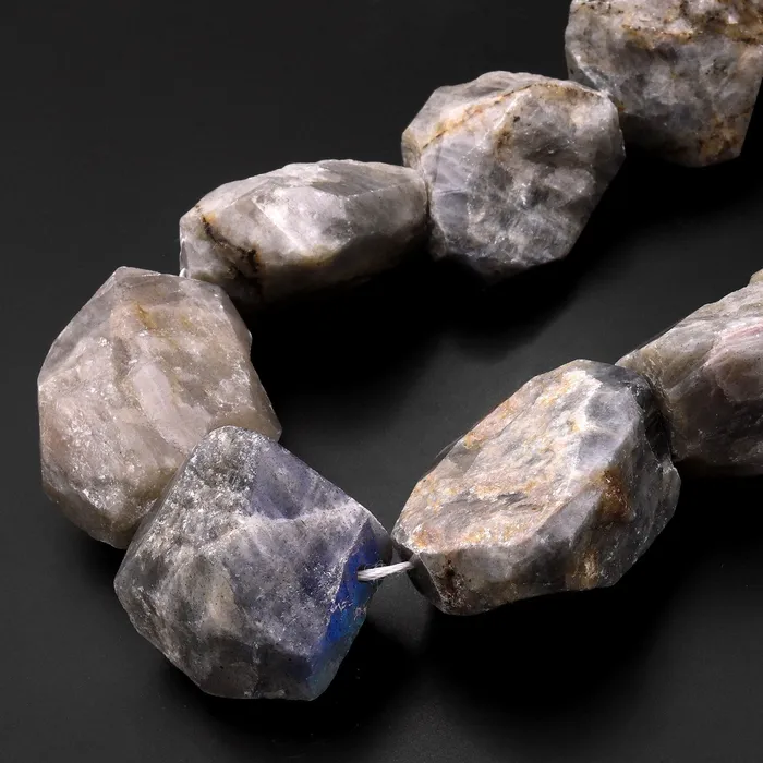 Intrinsic Trading Necklaces Huge Phenomenal Freeform Natural Labradorite Chunky Slab Pendant Nugget Beads Center Drilled 155 Strand